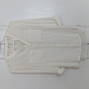 Lace Chiffon Sheer Blouse